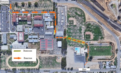 MHS Drive Through Graduation/Diploma Pick Up Map